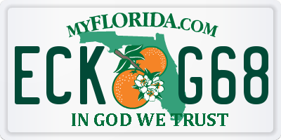 FL license plate ECKG68