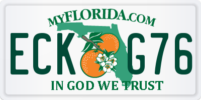 FL license plate ECKG76