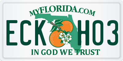 FL license plate ECKH03