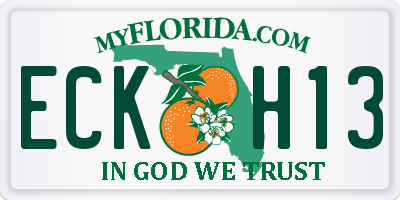 FL license plate ECKH13