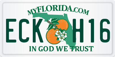 FL license plate ECKH16