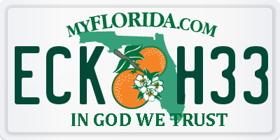 FL license plate ECKH33