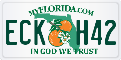 FL license plate ECKH42