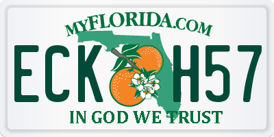 FL license plate ECKH57
