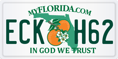 FL license plate ECKH62