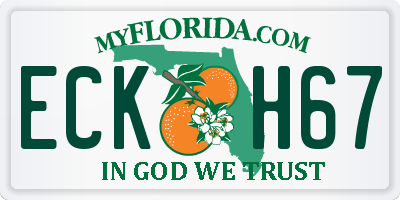 FL license plate ECKH67