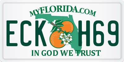 FL license plate ECKH69