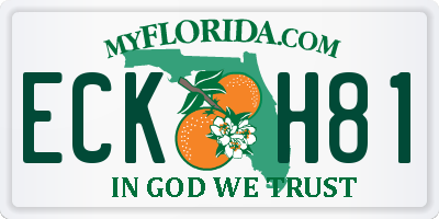 FL license plate ECKH81