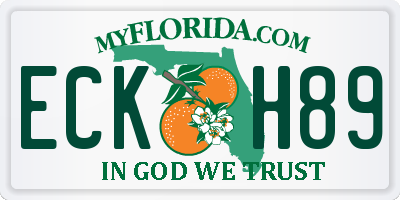 FL license plate ECKH89
