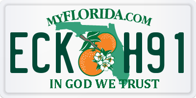 FL license plate ECKH91