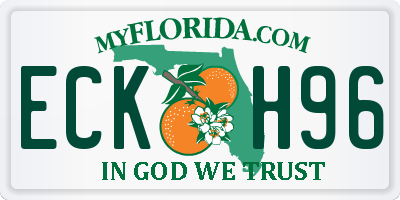 FL license plate ECKH96