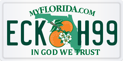FL license plate ECKH99
