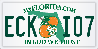 FL license plate ECKI07