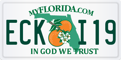 FL license plate ECKI19