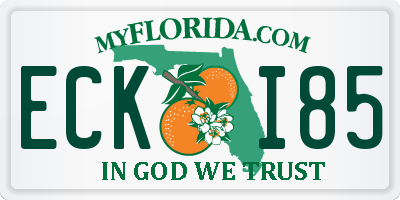 FL license plate ECKI85