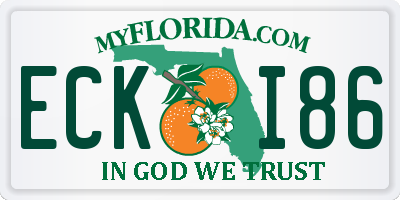 FL license plate ECKI86