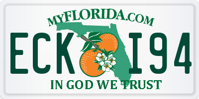 FL license plate ECKI94