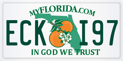 FL license plate ECKI97