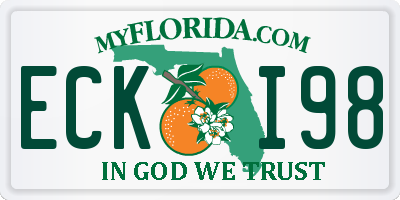 FL license plate ECKI98