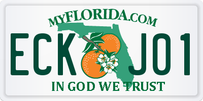 FL license plate ECKJ01