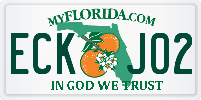 FL license plate ECKJ02