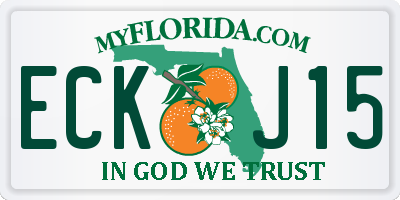 FL license plate ECKJ15