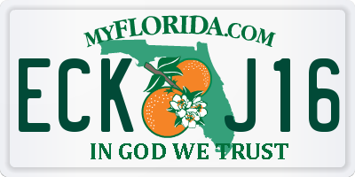 FL license plate ECKJ16