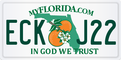 FL license plate ECKJ22