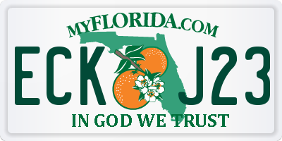 FL license plate ECKJ23