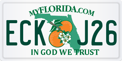 FL license plate ECKJ26