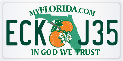 FL license plate ECKJ35