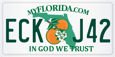 FL license plate ECKJ42