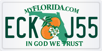 FL license plate ECKJ55