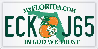FL license plate ECKJ65