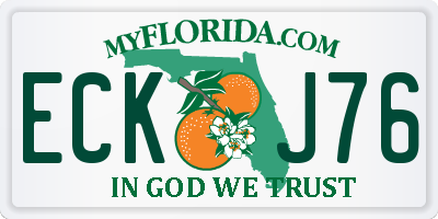 FL license plate ECKJ76