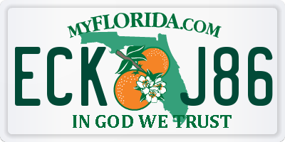 FL license plate ECKJ86