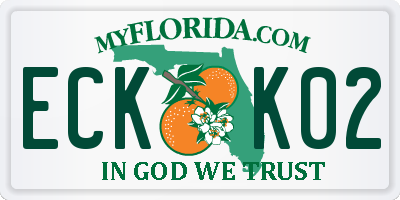 FL license plate ECKK02