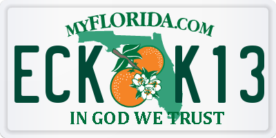 FL license plate ECKK13