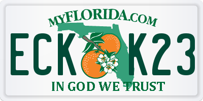 FL license plate ECKK23