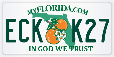 FL license plate ECKK27