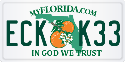FL license plate ECKK33