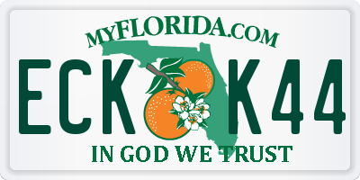 FL license plate ECKK44