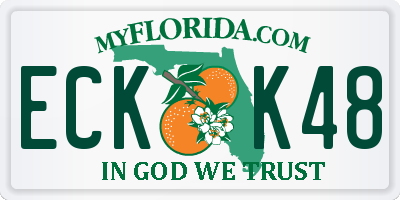 FL license plate ECKK48