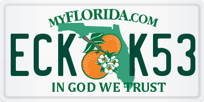 FL license plate ECKK53