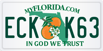 FL license plate ECKK63