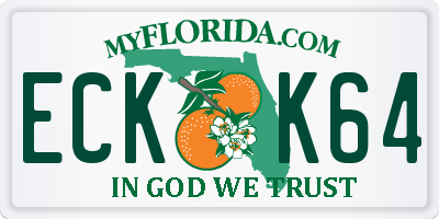 FL license plate ECKK64