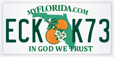 FL license plate ECKK73