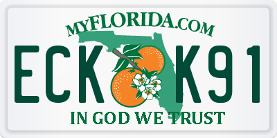 FL license plate ECKK91