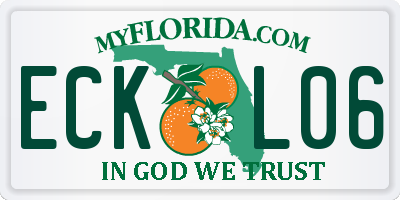 FL license plate ECKL06