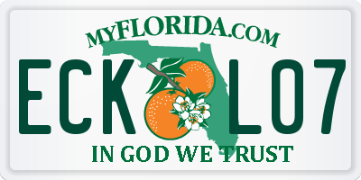 FL license plate ECKL07